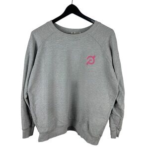 Women’s Y2K Peloton Grey Athletic Workout Pullover Sweatshirt Size S